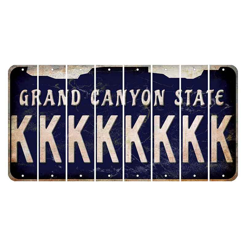 Arizona Navy Cut License Plate Strips (Set of 8)