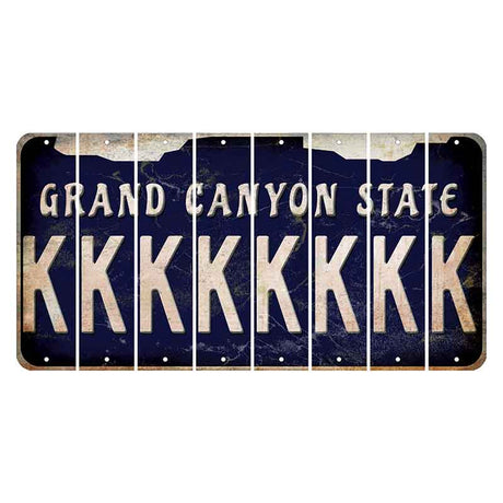 Arizona Navy Cut License Plate Strips (Set of 8)