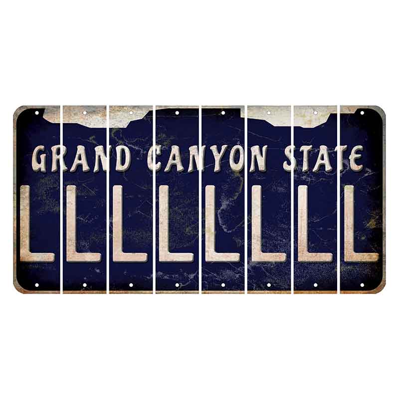 Arizona Navy Cut License Plate Strips (Set of 8)