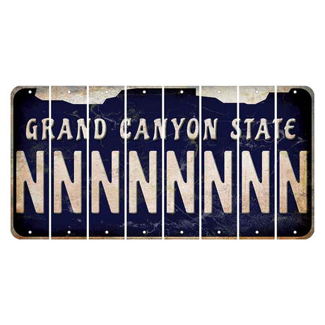 Arizona Navy Cut License Plate Strips (Set of 8)