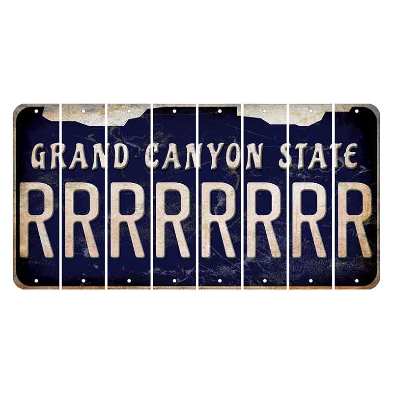 Arizona Navy Cut License Plate Strips (Set of 8)