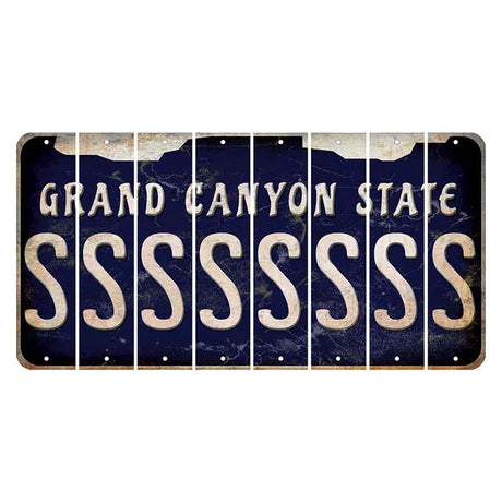 Arizona Navy Cut License Plate Strips (Set of 8)