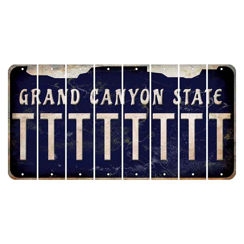 Arizona Navy Cut License Plate Strips (Set of 8) T