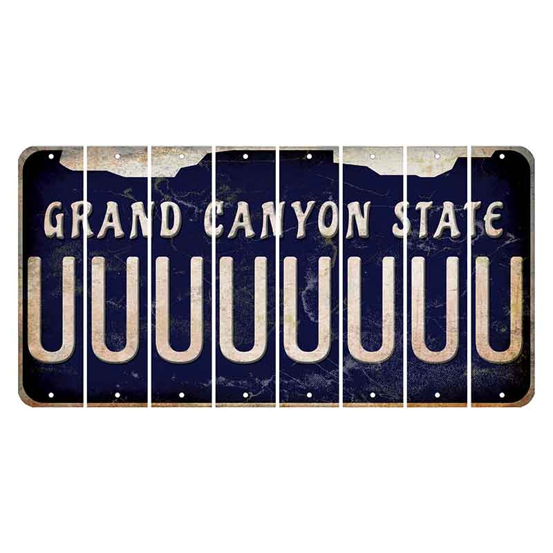 Arizona Navy Cut License Plate Strips (Set of 8)