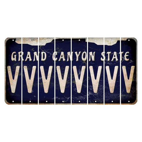 Arizona Navy Cut License Plate Strips (Set of 8)