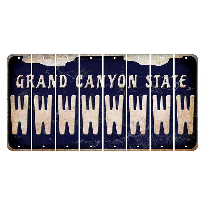 Arizona Navy Cut License Plate Strips (Set of 8)