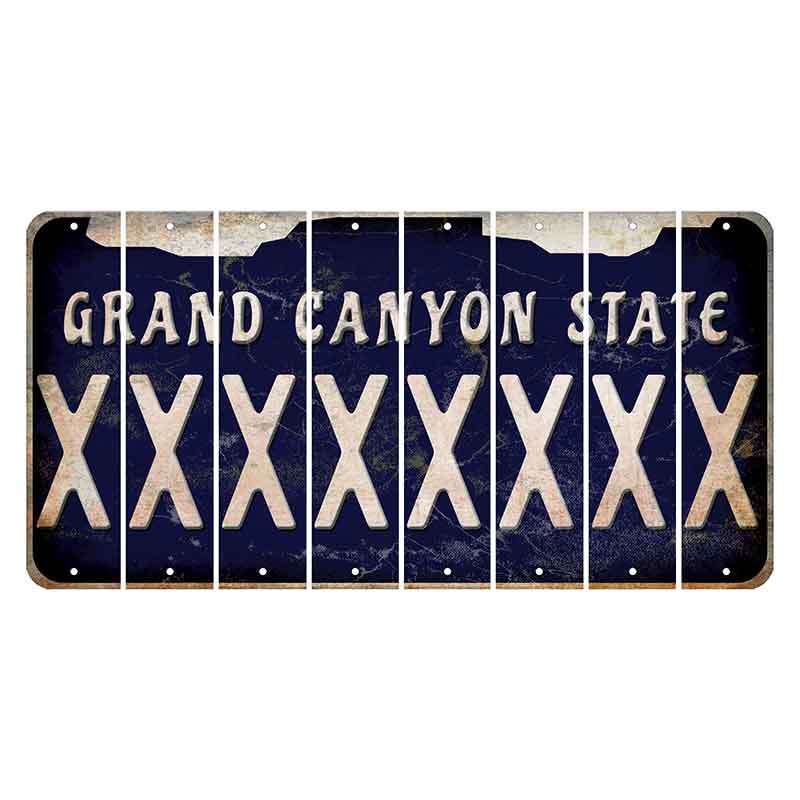 Arizona Navy Cut License Plate Strips (Set of 8)