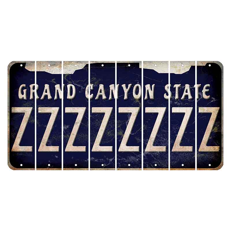 Arizona Navy Cut License Plate Strips (Set of 8)