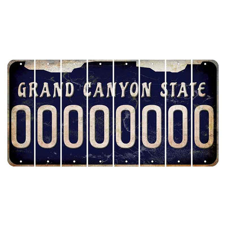 Arizona Navy Cut License Plate Strips (Set of 8)