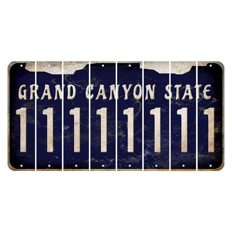 Arizona Navy Cut License Plate Strips (Set of 8)