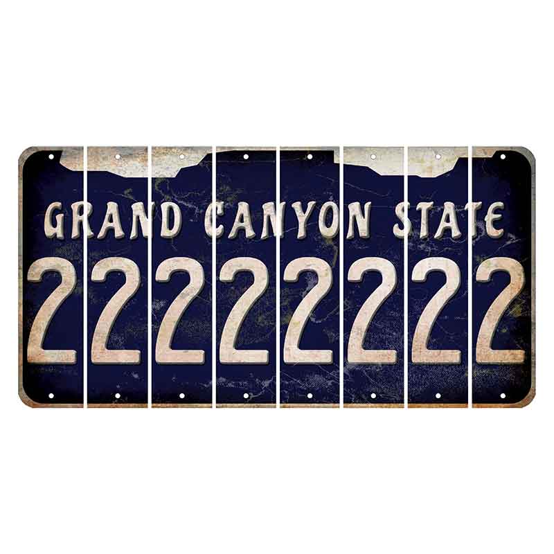 Arizona Navy Cut License Plate Strips (Set of 8)