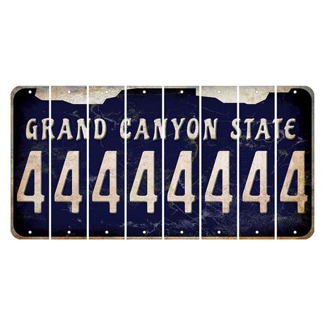 Arizona Navy Cut License Plate Strips (Set of 8)