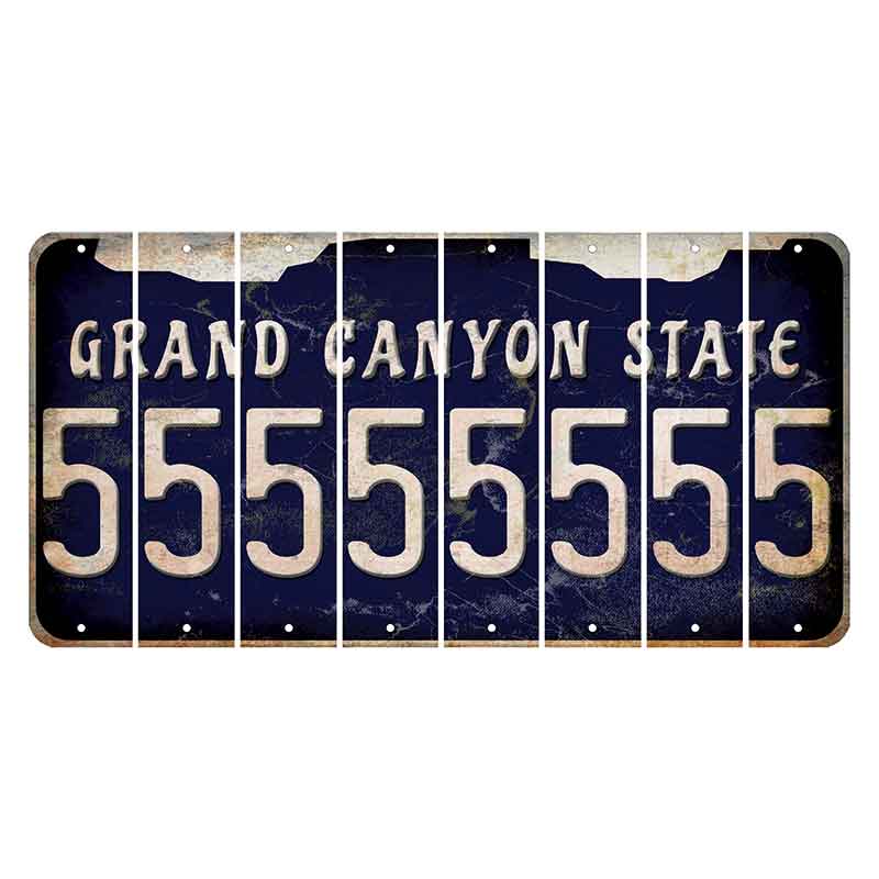 Arizona Navy Cut License Plate Strips (Set of 8)