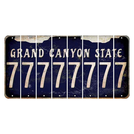 Arizona Navy Cut License Plate Strips (Set of 8)