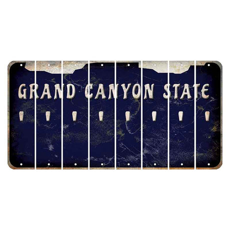 Arizona Navy Cut License Plate Strips (Set of 8)