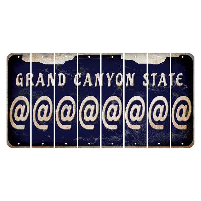 Arizona Navy Cut License Plate Strips (Set of 8)