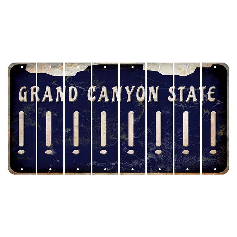 Arizona Navy Cut License Plate Strips (Set of 8)