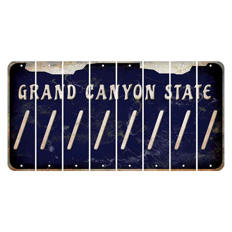 Arizona Navy Cut License Plate Strips (Set of 8)