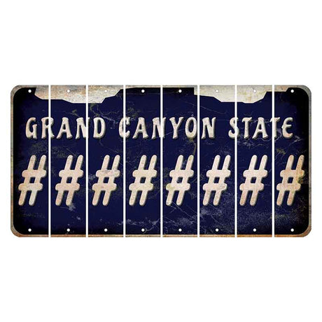 Arizona Navy Cut License Plate Strips (Set of 8)