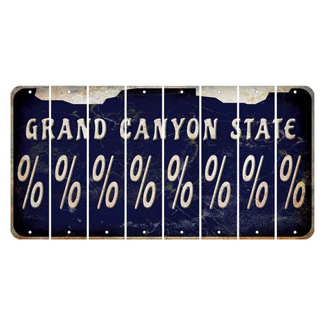 Arizona Navy Cut License Plate Strips (Set of 8)