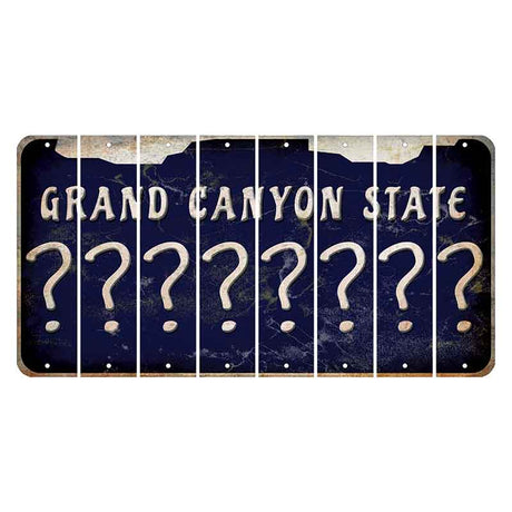 Arizona Navy Cut License Plate Strips (Set of 8)