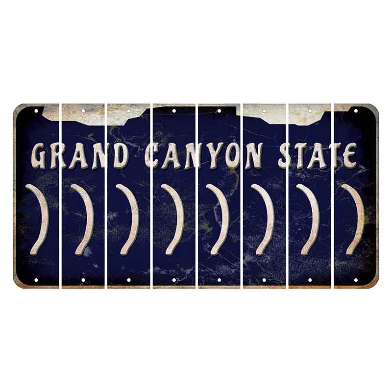 Arizona Navy Cut License Plate Strips (Set of 8)