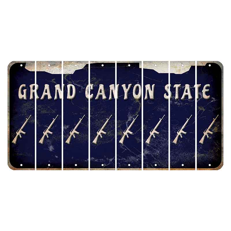 Arizona Navy Cut License Plate Strips (Set of 8)