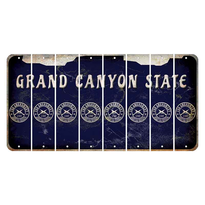 Arizona Navy Cut License Plate Strips (Set of 8)