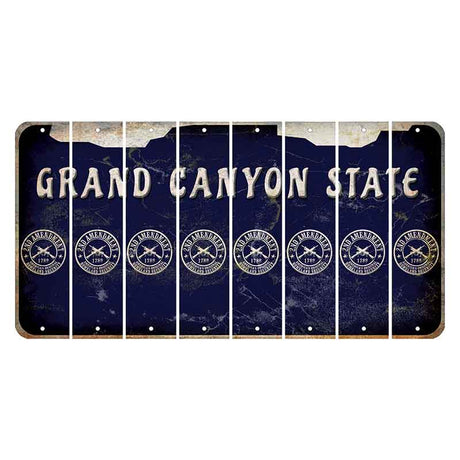 Arizona Navy Cut License Plate Strips (Set of 8)