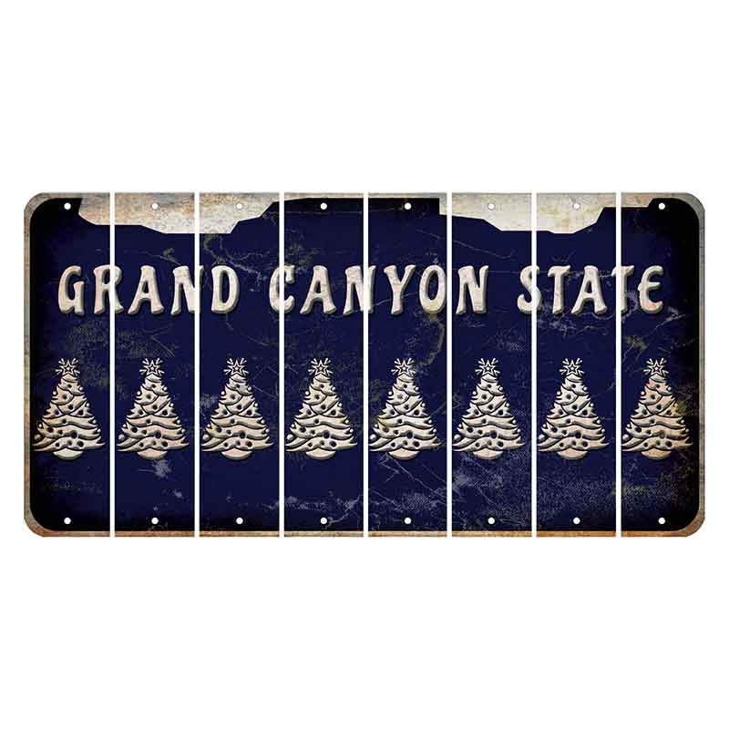 Arizona Navy Cut License Plate Strips (Set of 8)