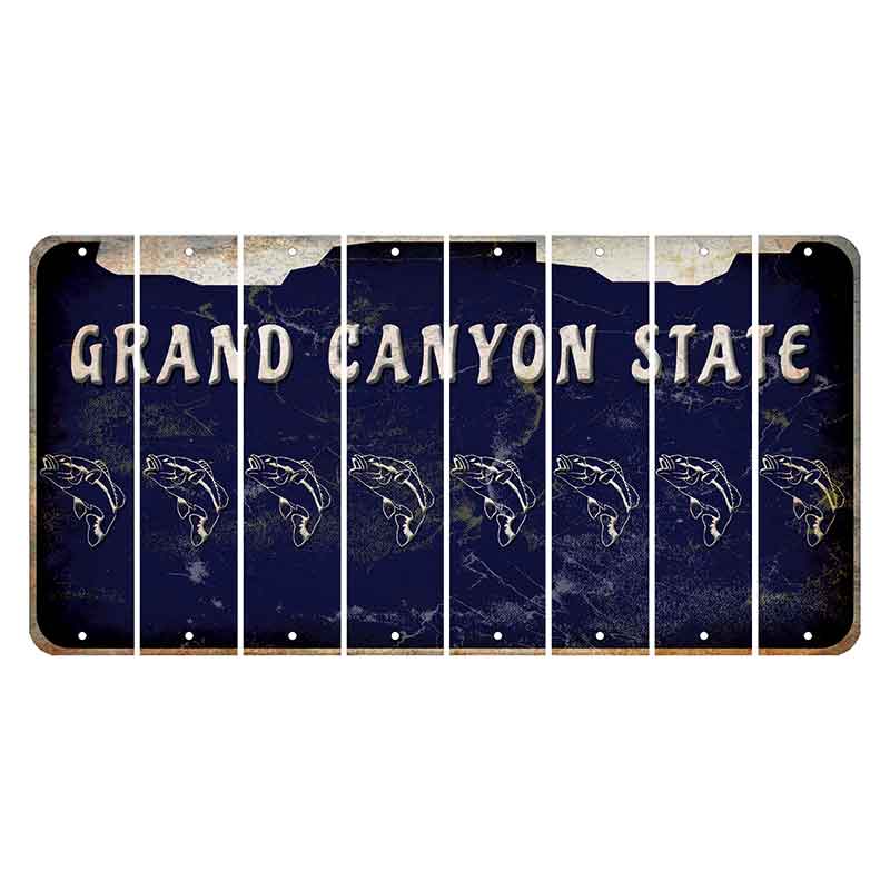 Arizona Navy Cut License Plate Strips (Set of 8)