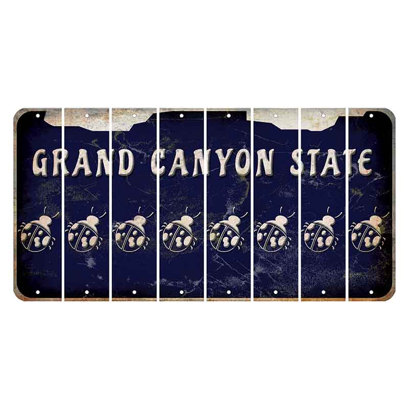 Arizona Navy Cut License Plate Strips (Set of 8)