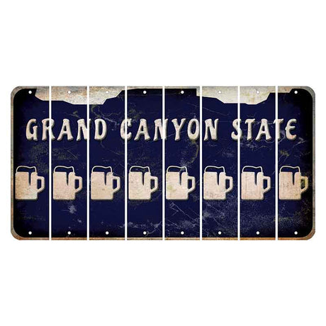 Arizona Navy Cut License Plate Strips (Set of 8)