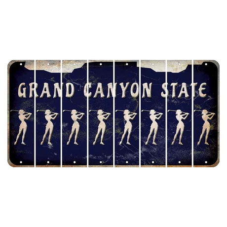 Arizona Navy Cut License Plate Strips (Set of 8)