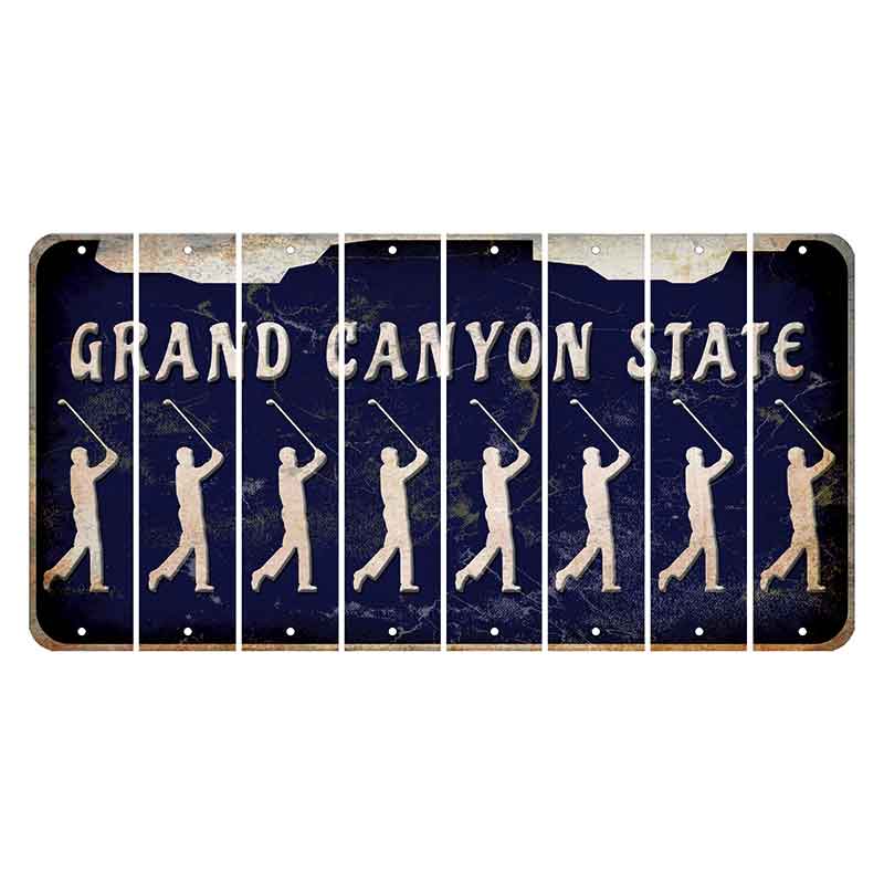 Arizona Navy Cut License Plate Strips (Set of 8)