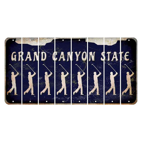 Arizona Navy Cut License Plate Strips (Set of 8)