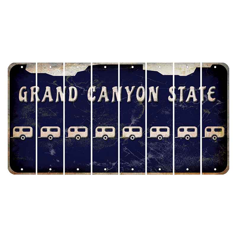 Arizona Navy Cut License Plate Strips (Set of 8)