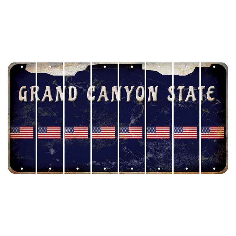 Arizona Navy Cut License Plate Strips (Set of 8)