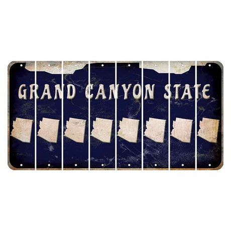 Arizona Navy Cut License Plate Strips (Set of 8)