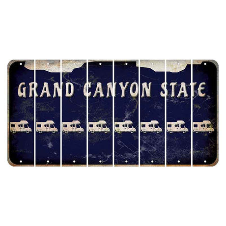 Arizona Navy Cut License Plate Strips (Set of 8)