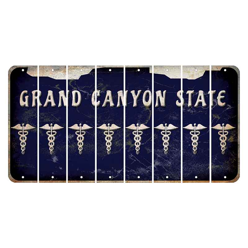 Arizona Navy Cut License Plate Strips (Set of 8)