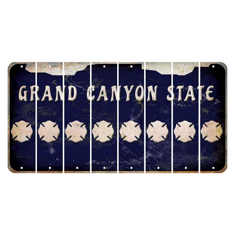 Arizona Navy Cut License Plate Strips (Set of 8)