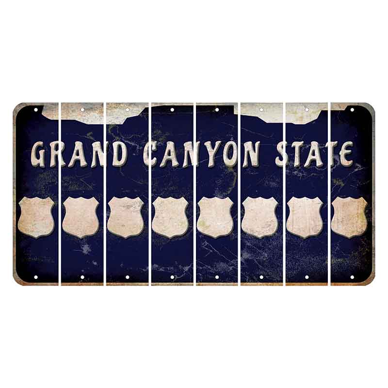 Arizona Navy Cut License Plate Strips (Set of 8)