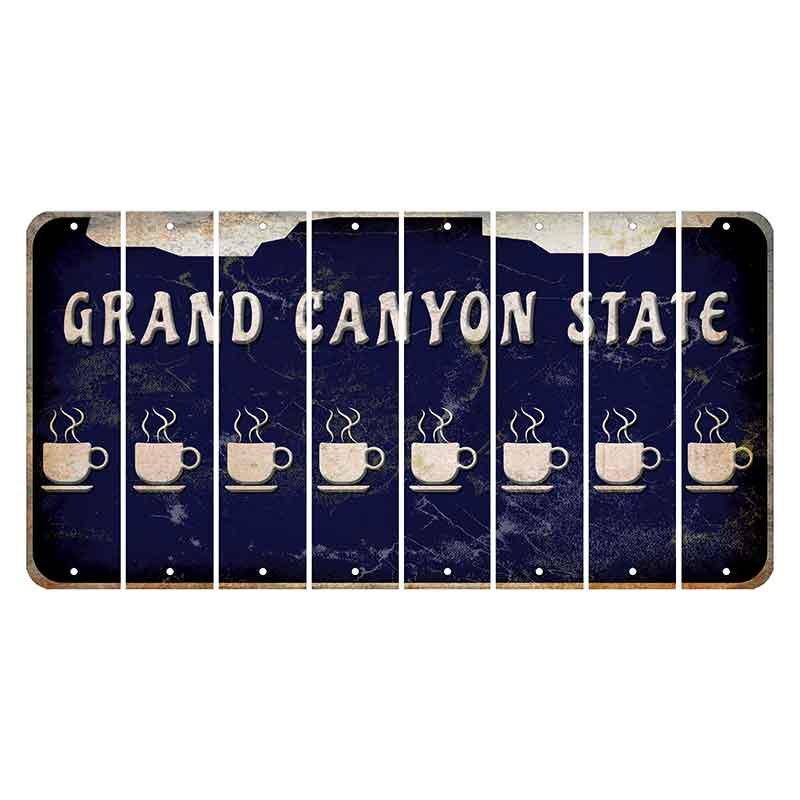 Arizona Navy Cut License Plate Strips (Set of 8)