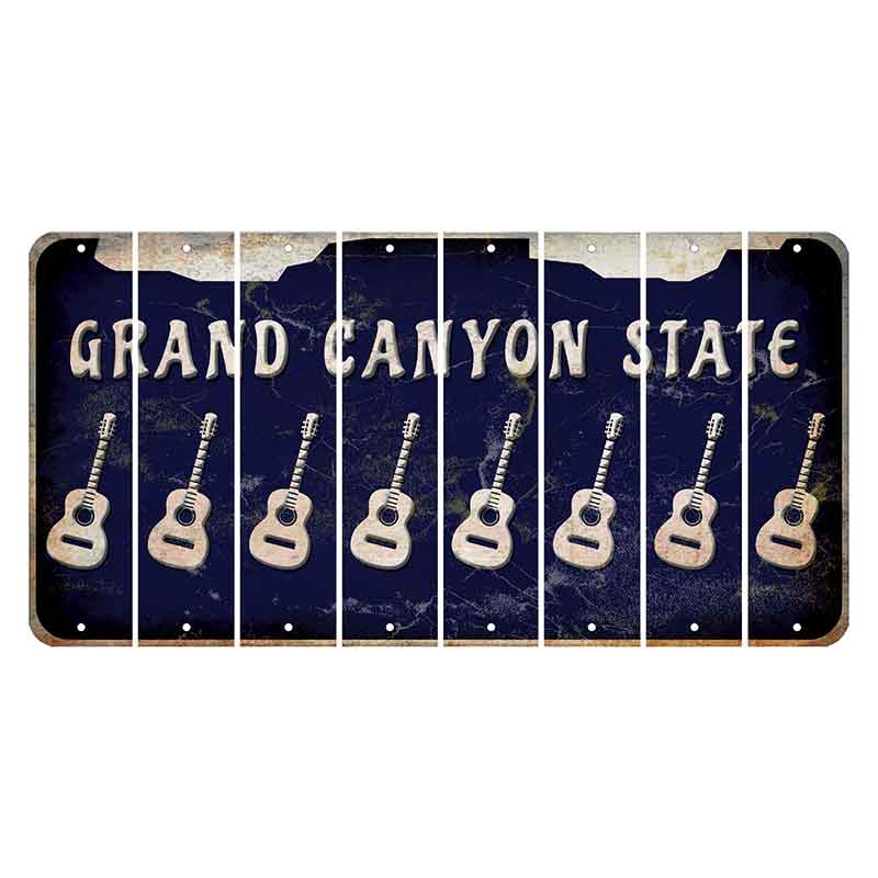 Arizona Navy Cut License Plate Strips (Set of 8)