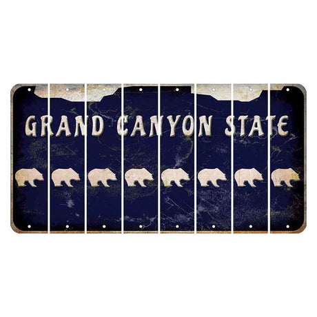 Arizona Navy Cut License Plate Strips (Set of 8)