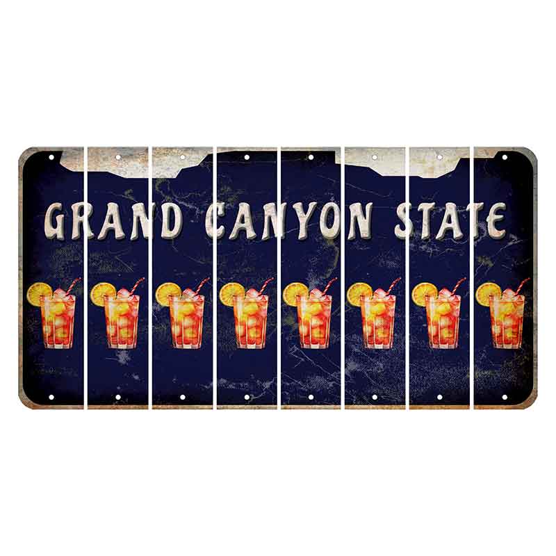 Arizona Navy Cut License Plate Strips (Set of 8)