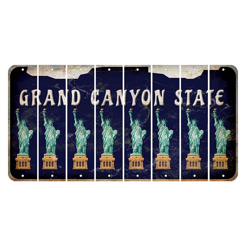 Arizona Navy Cut License Plate Strips (Set of 8)