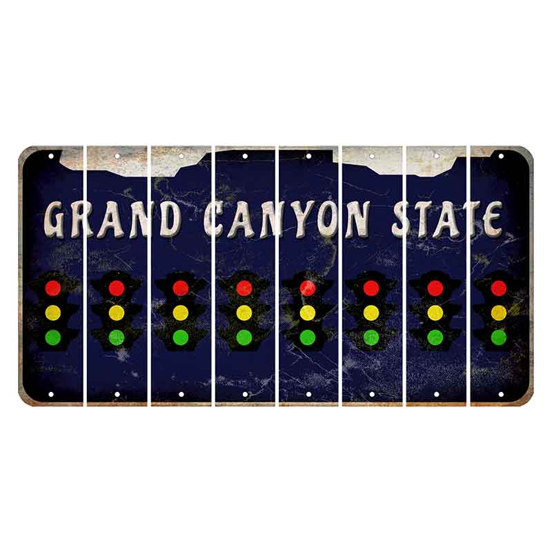 Arizona Navy Cut License Plate Strips (Set of 8)