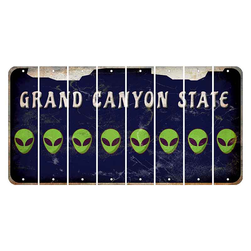 Arizona Navy Cut License Plate Strips (Set of 8)